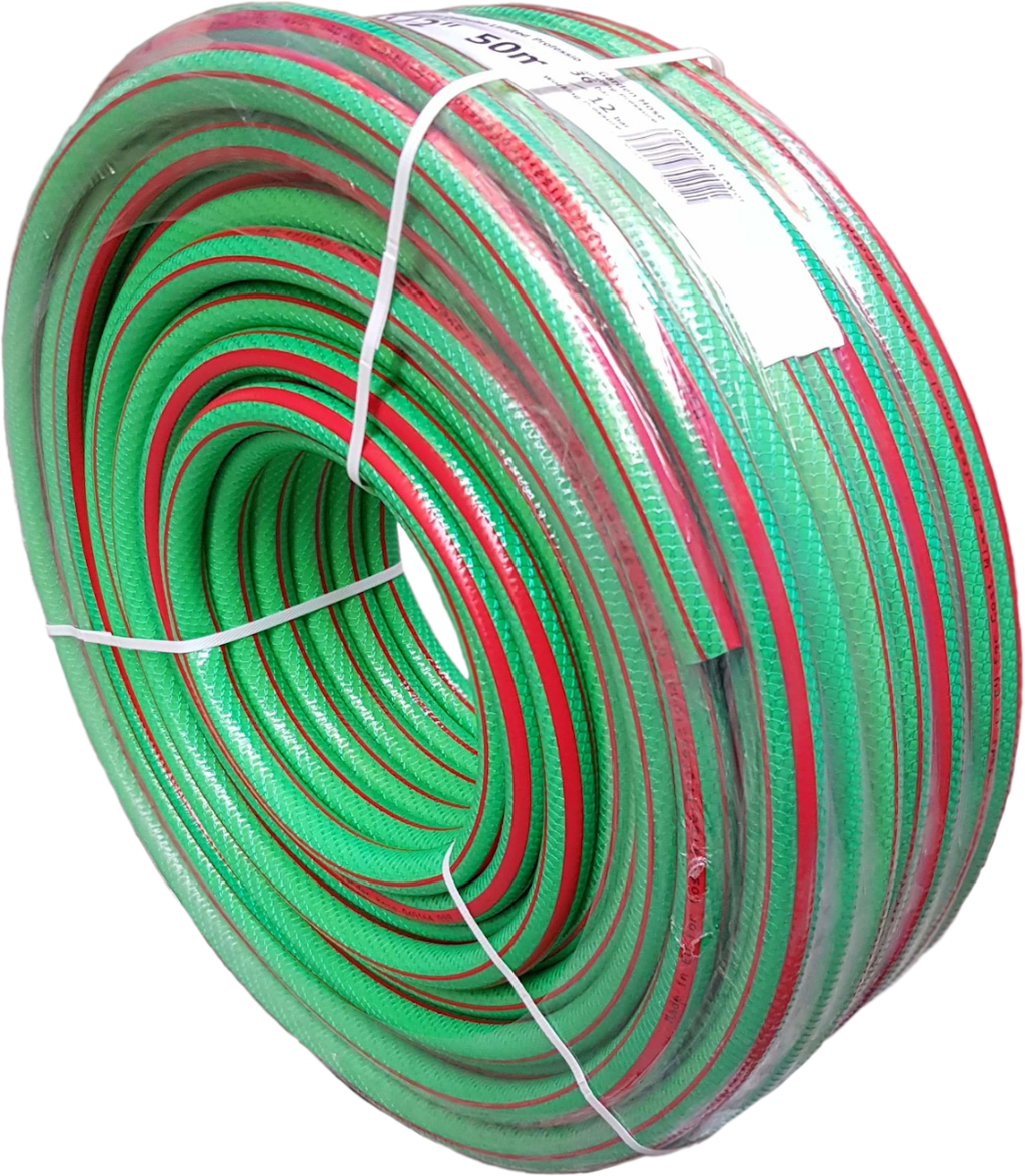 Premium Garden Hose 6-Layer 1/2in Pipe Green Outdoor Watering Kit Lawn Sprinkler