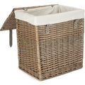 Boutique Antique Wash Wicker Laundry Basket With Lining