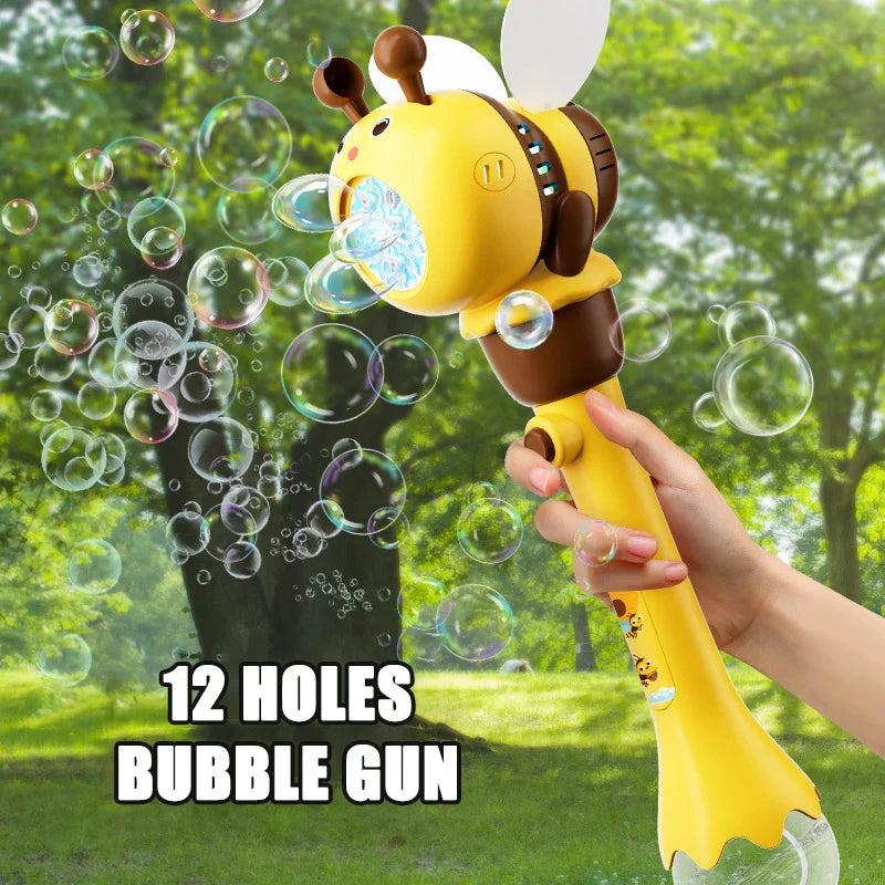 Bee Electric Bubble Gun Kids Gift Outdoor Fun