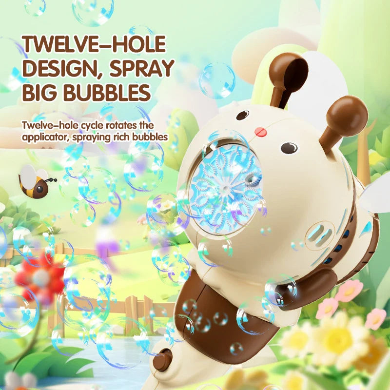 Bee Electric Bubble Gun Kids Gift Outdoor Fun