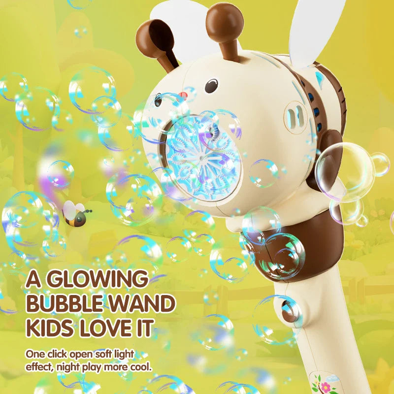 Bee Electric Bubble Gun Kids Gift Outdoor Fun