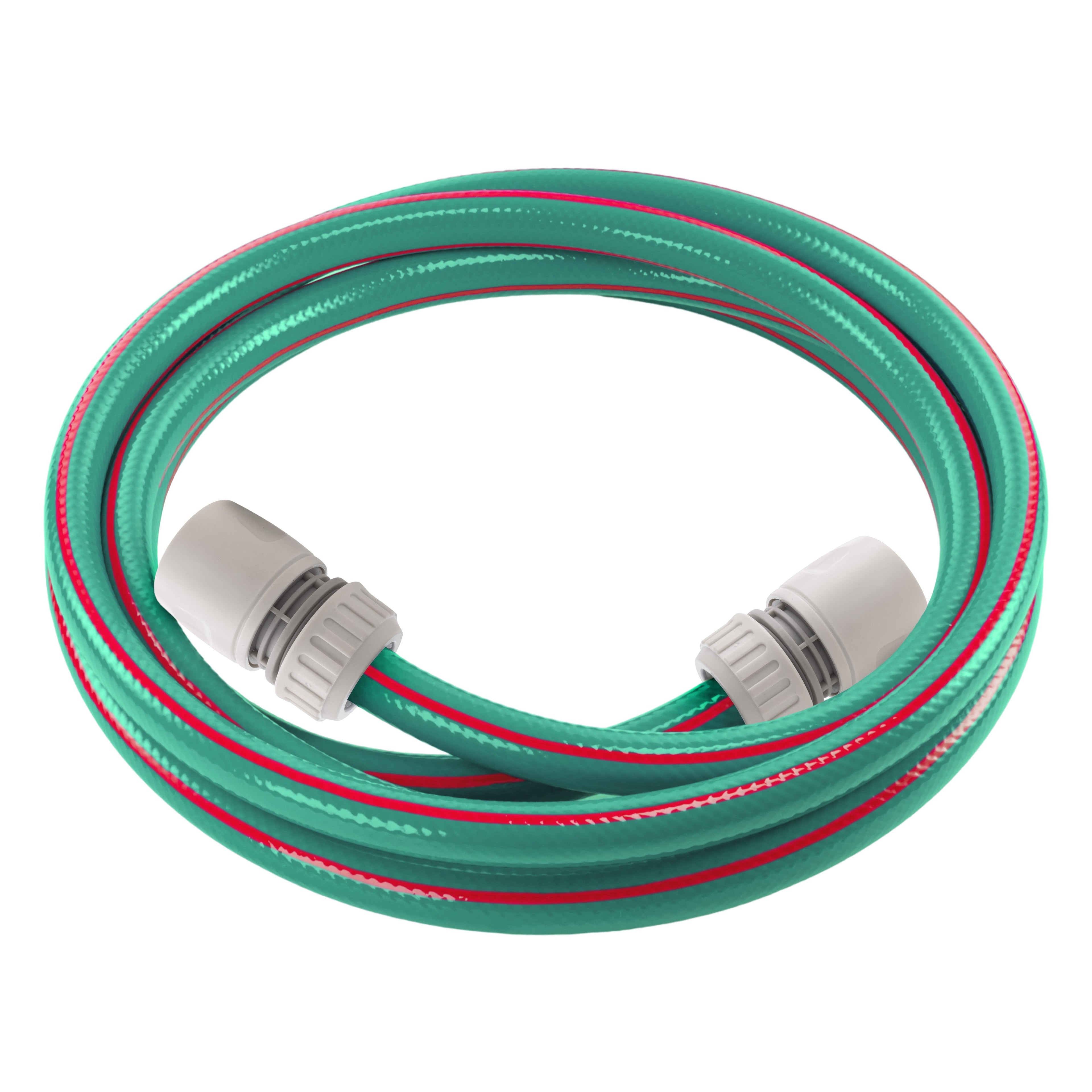 Garden Hose Set Economy Pipe (White Connectors) Water Connector Garden Watering