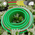 Premium Garden Hose 6-Layer 1/2in Pipe Green Outdoor Watering Kit Lawn Sprinkler