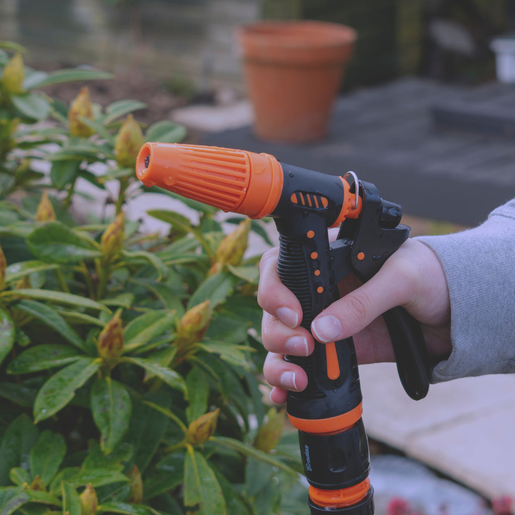 Hose Gun Water Sprayer Adjustable Black Orange Garden Hose Pipe Garden Watering
