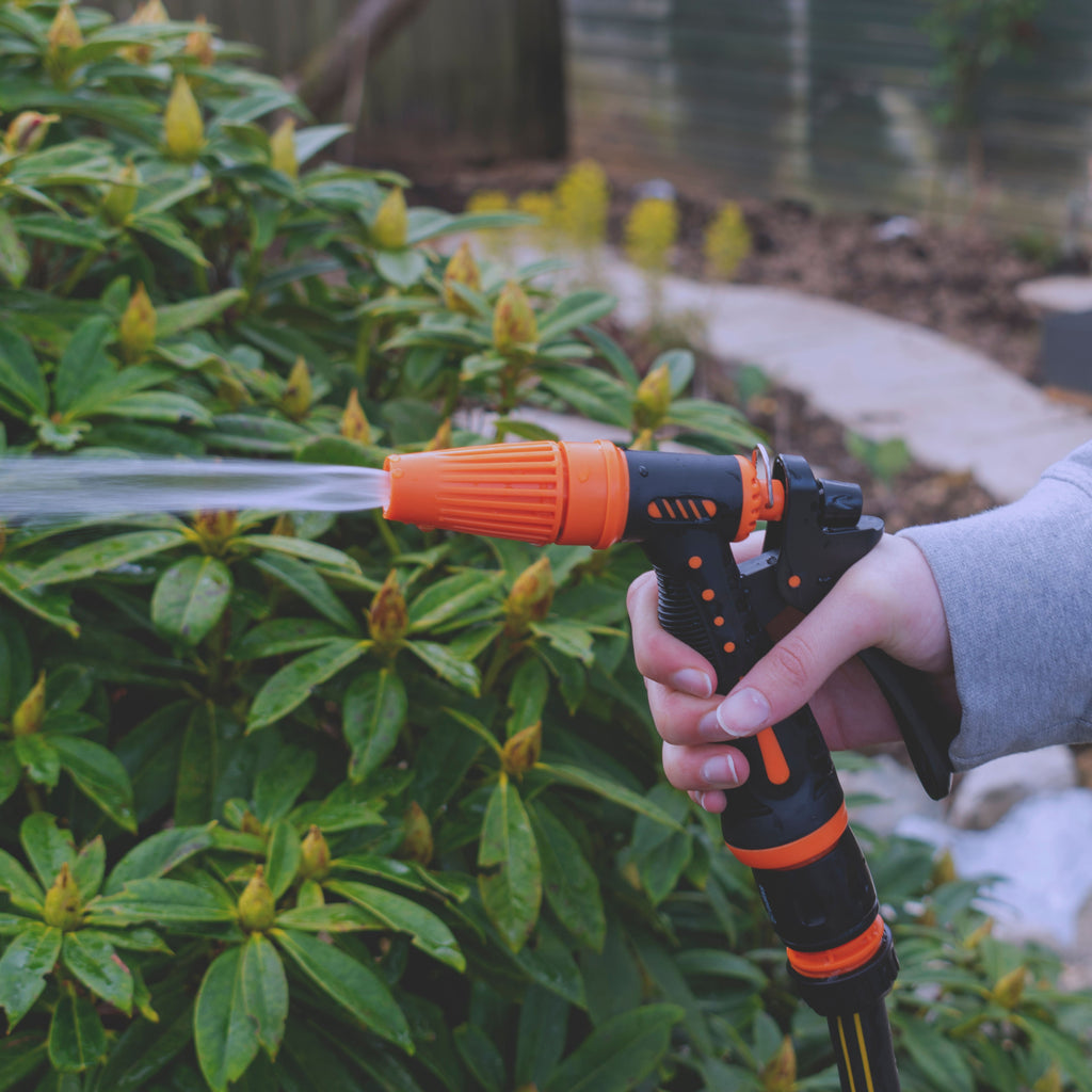Hose Gun Water Sprayer Adjustable Black Orange Garden Hose Pipe Garden Watering