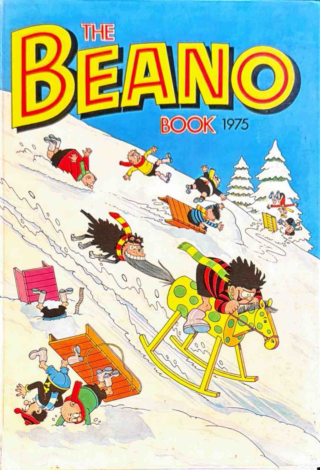 The Beano Book 1975 Vintage Comic Annual DC Thomson Sledging Cover