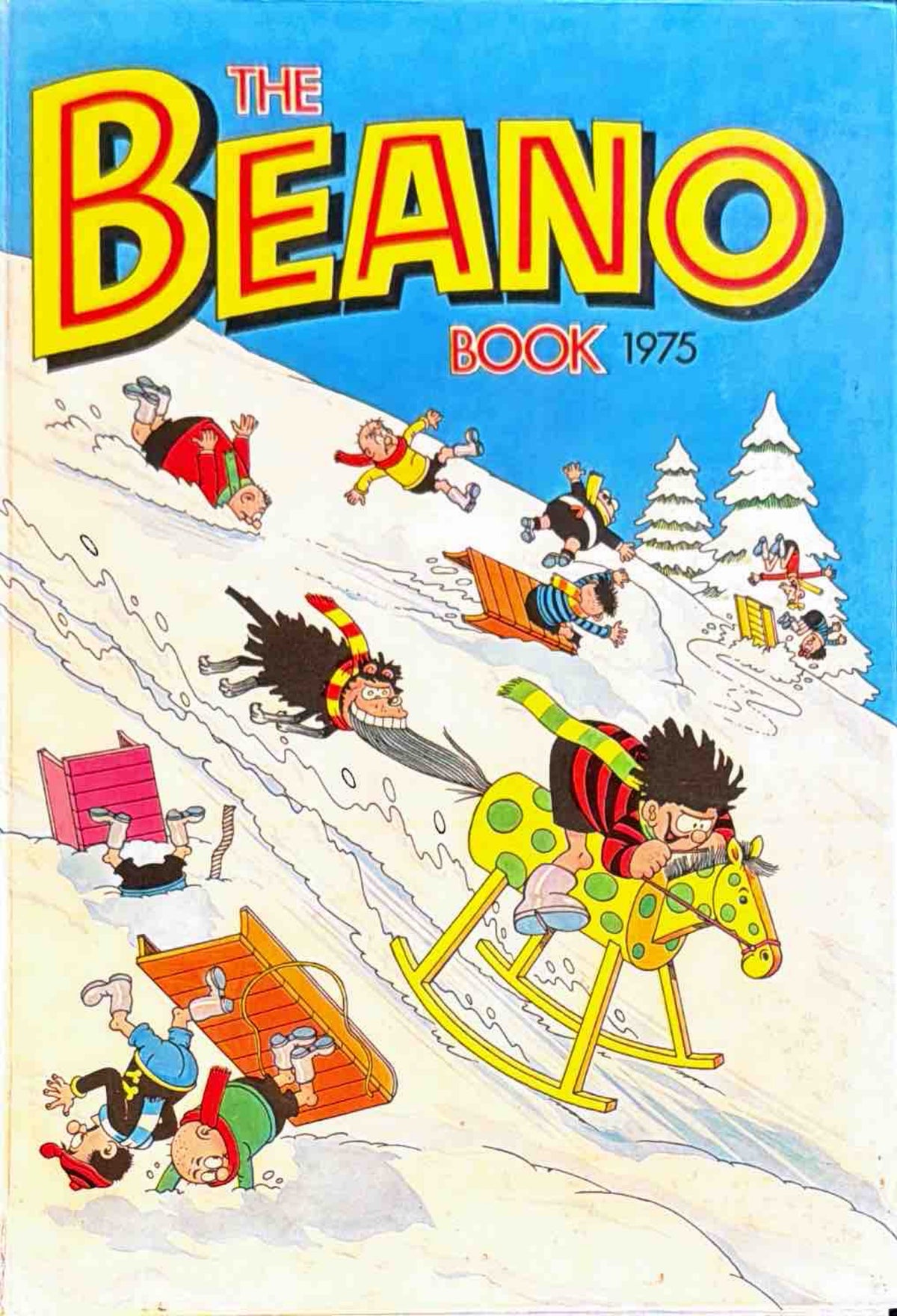 The Beano Book 1975 Vintage Comic Annual DC Thomson Sledging Cover