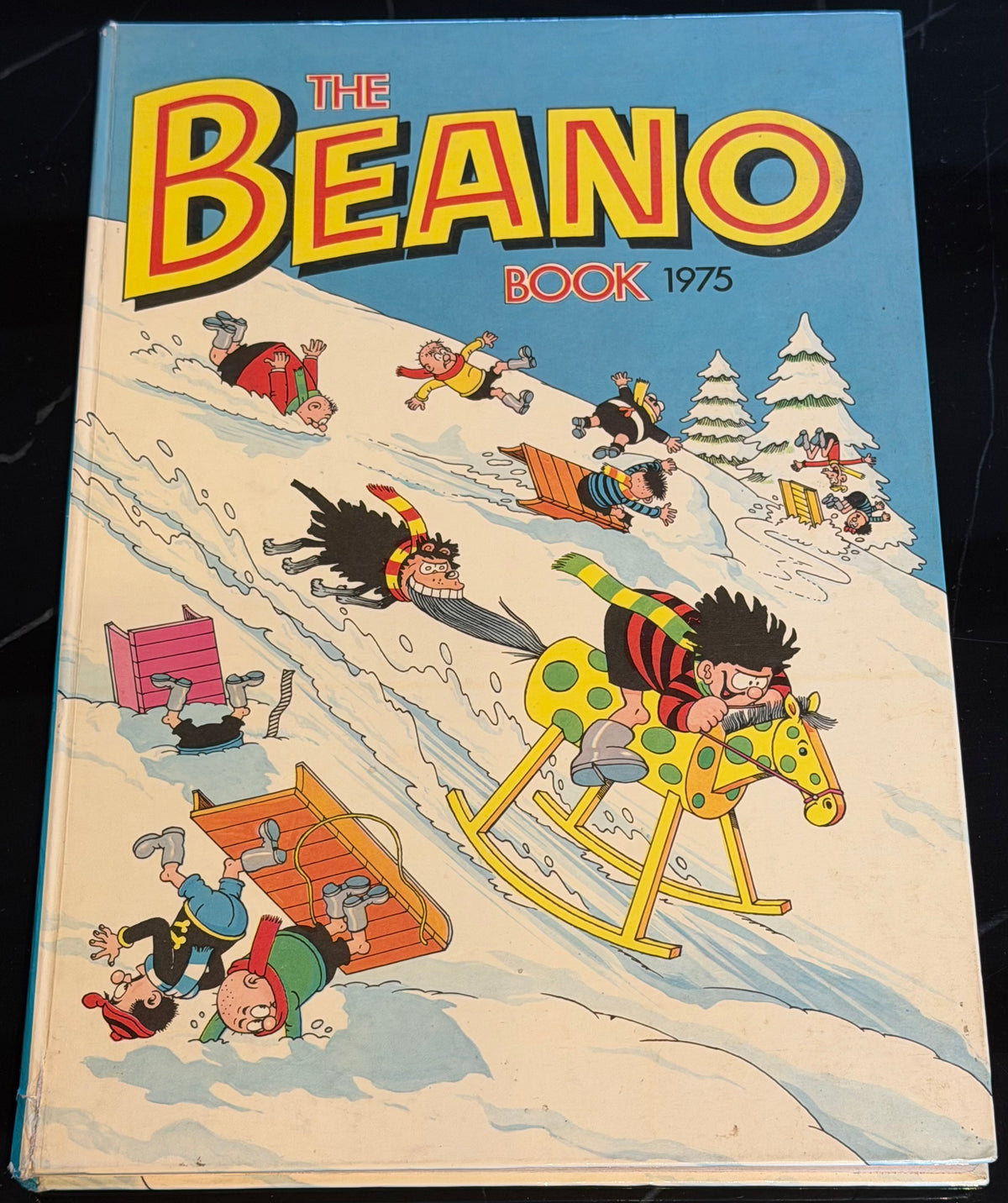 The Beano Book 1975 Vintage Comic Annual DC Thomson Sledging Cover