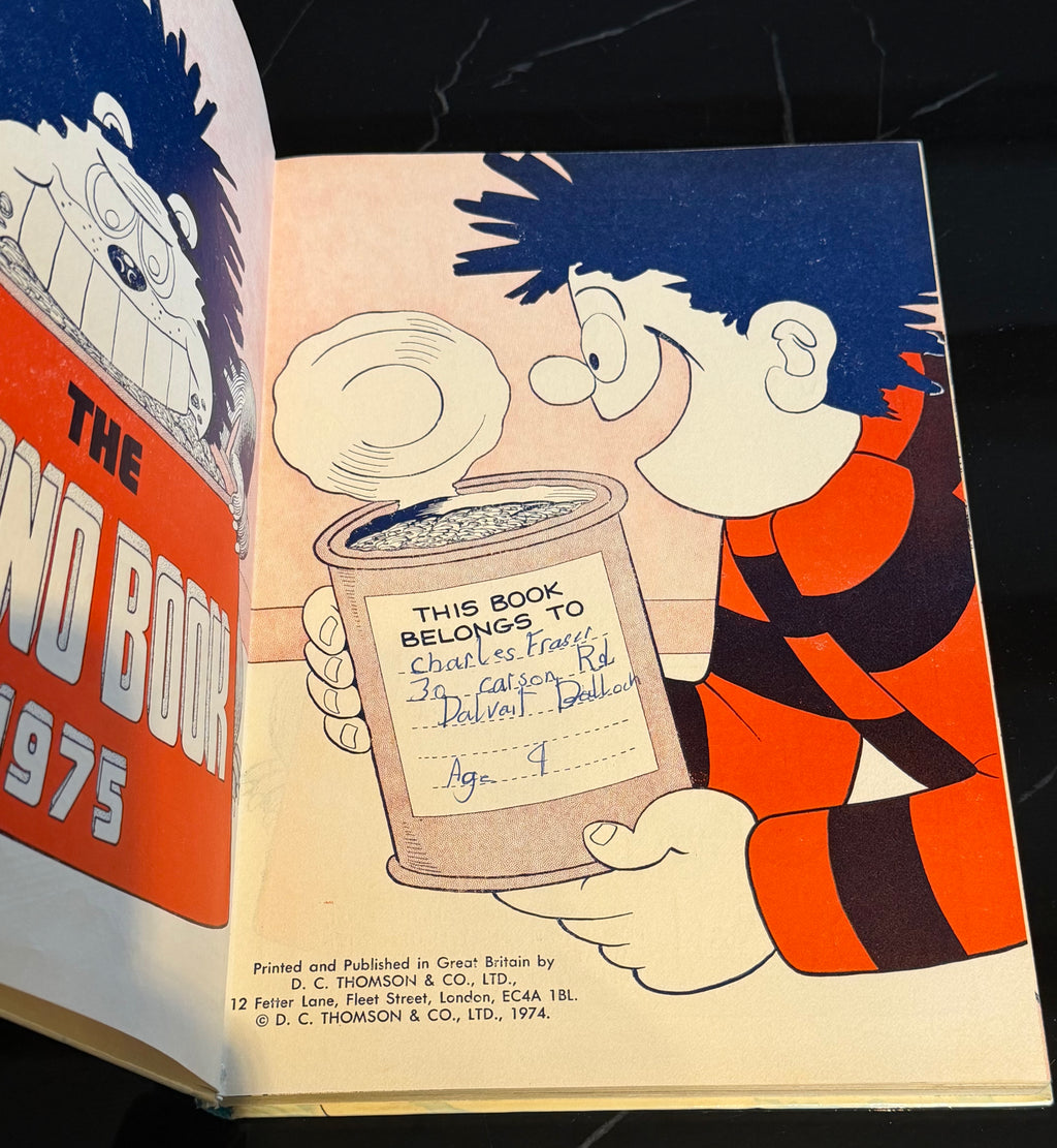 The Beano Book 1975 Vintage Comic Annual DC Thomson Sledging Cover