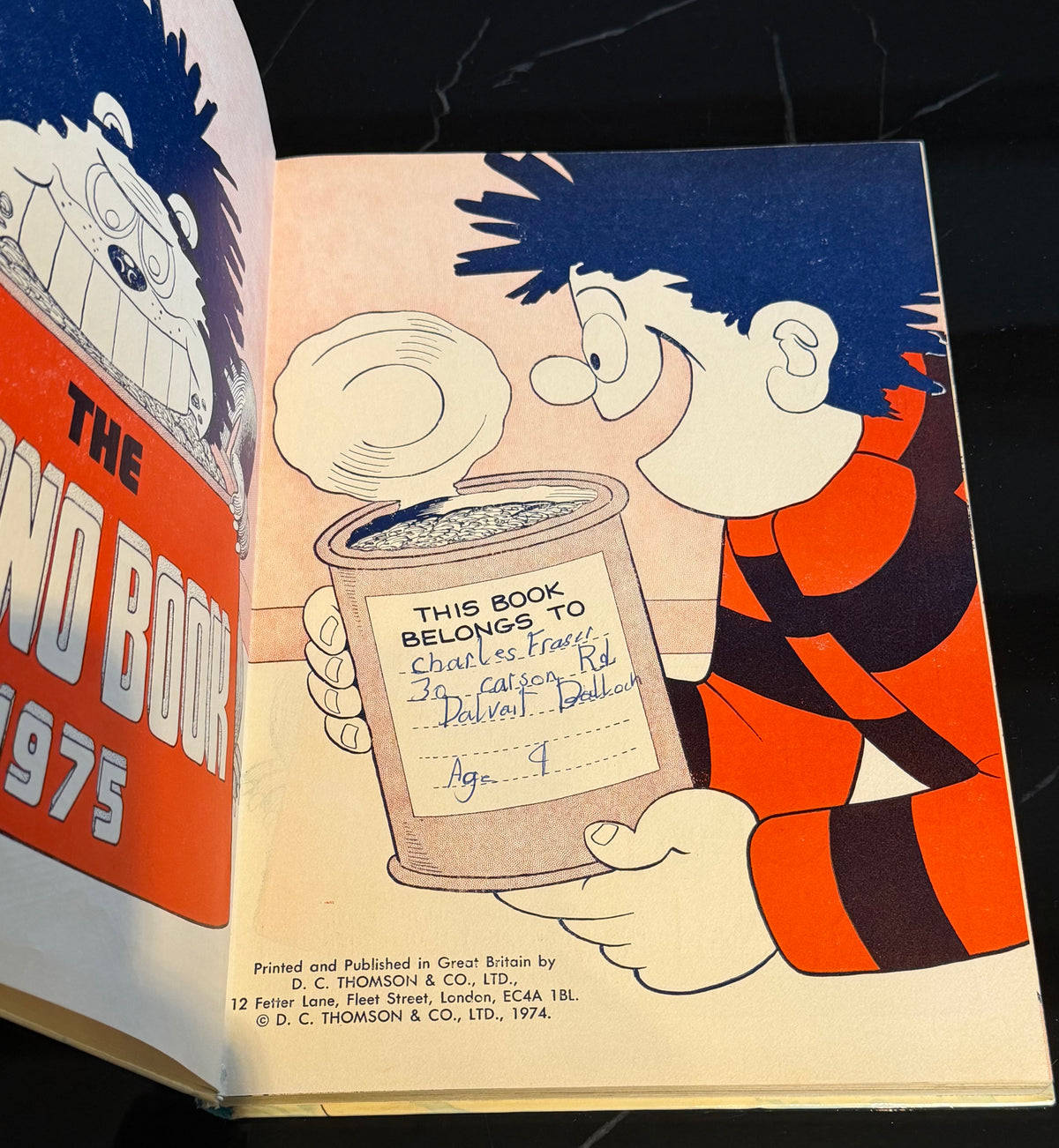 The Beano Book 1975 Vintage Comic Annual DC Thomson Sledging Cover