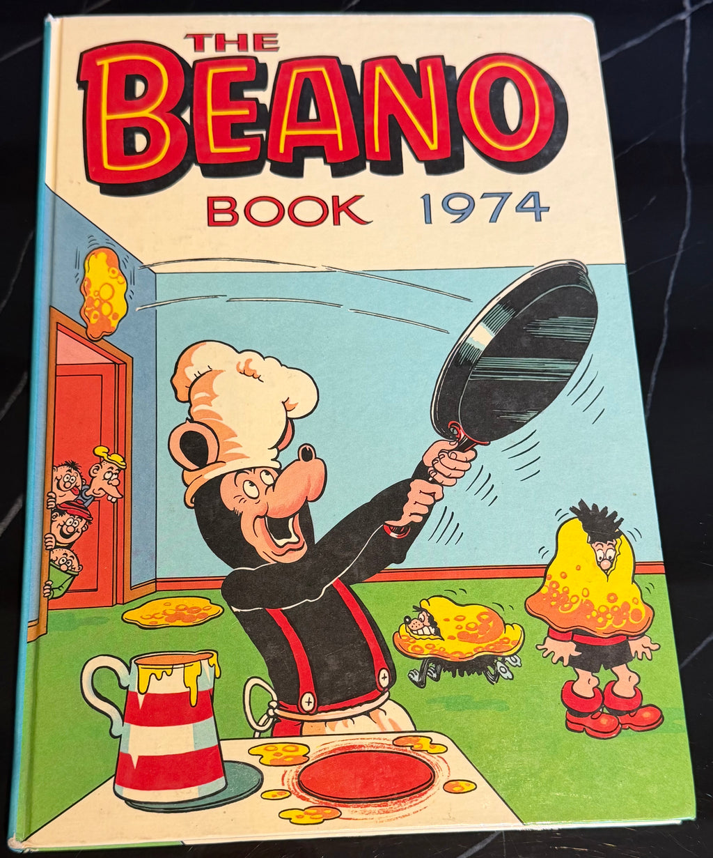 The Beano Book 1974 Vintage Comic Annual DC Thomson Biffo Chef Pancake Cover