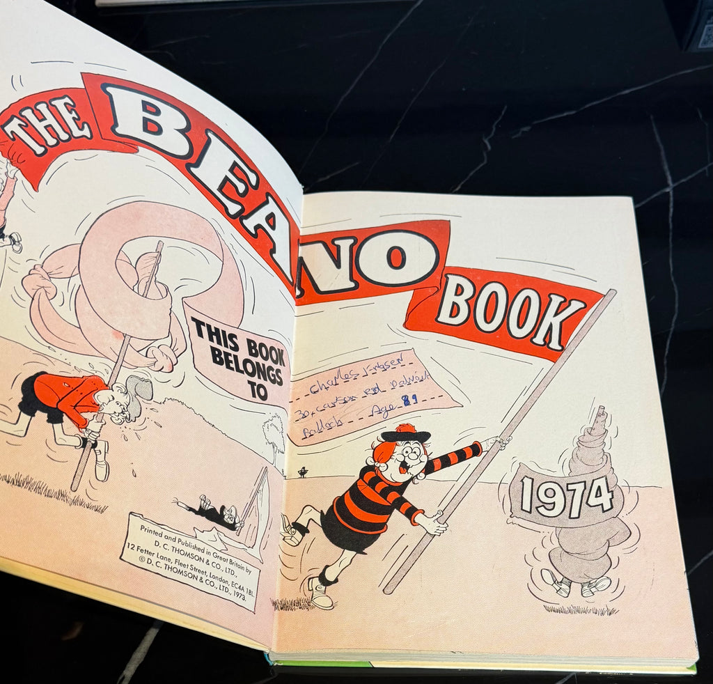 The Beano Book 1974 Vintage Comic Annual DC Thomson Biffo Chef Pancake Cover