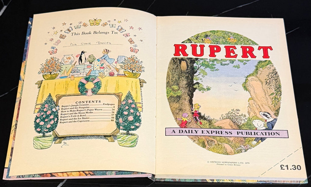 Vintage 1979 Rupert Bear Annual Daily Express First Edition Hardback John Harrol