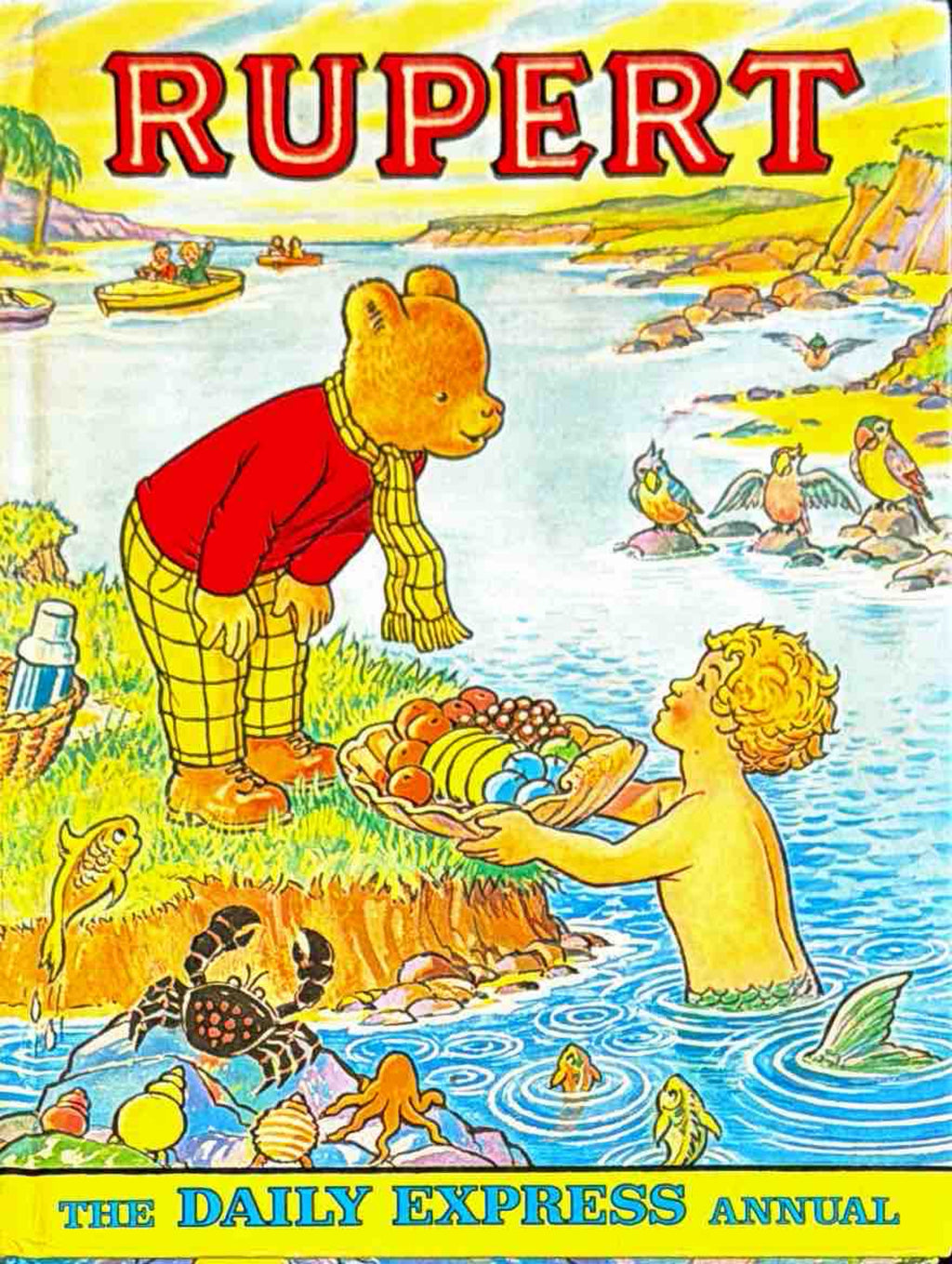 The Rupert Annual 1975 Vintage Daily Express Hardback Alex Cubie Artwork