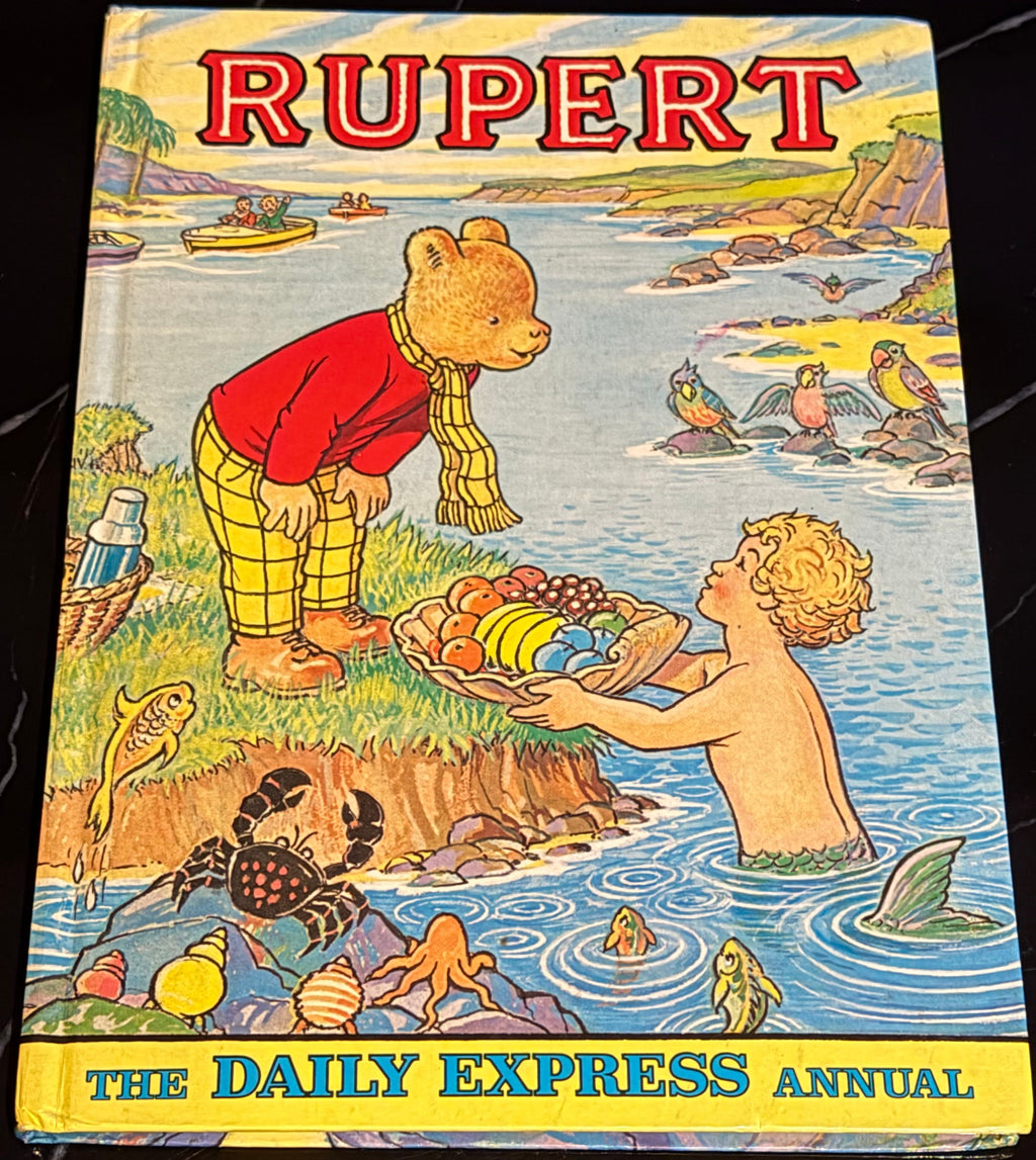 The Rupert Annual 1975 Vintage Daily Express Hardback Alex Cubie Artwork