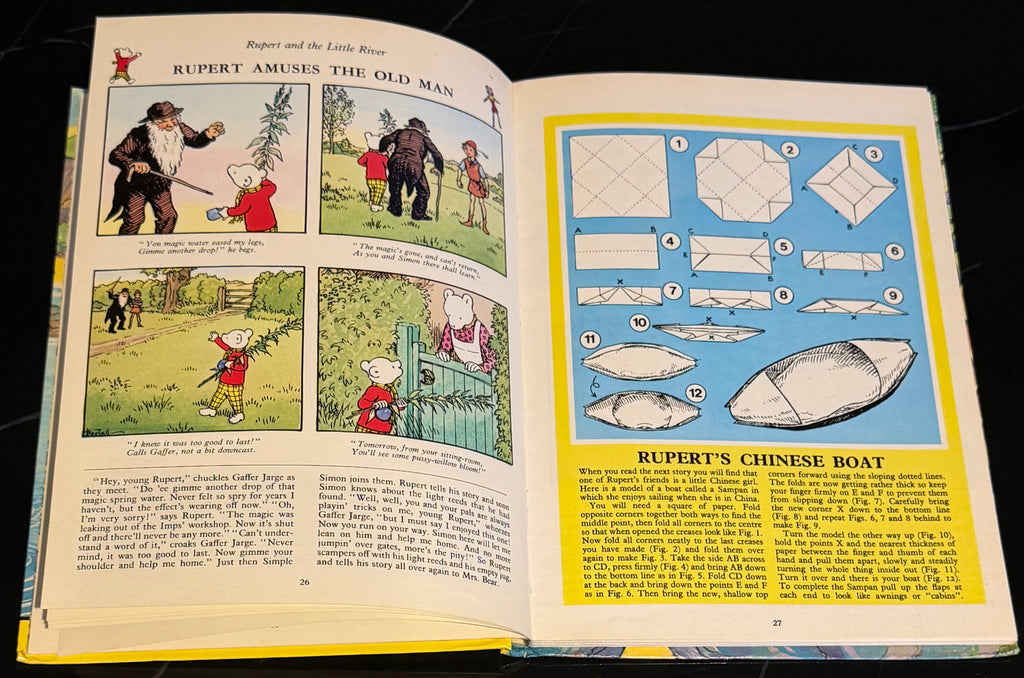 The Rupert Annual 1975 Vintage Daily Express Hardback Alex Cubie Artwork