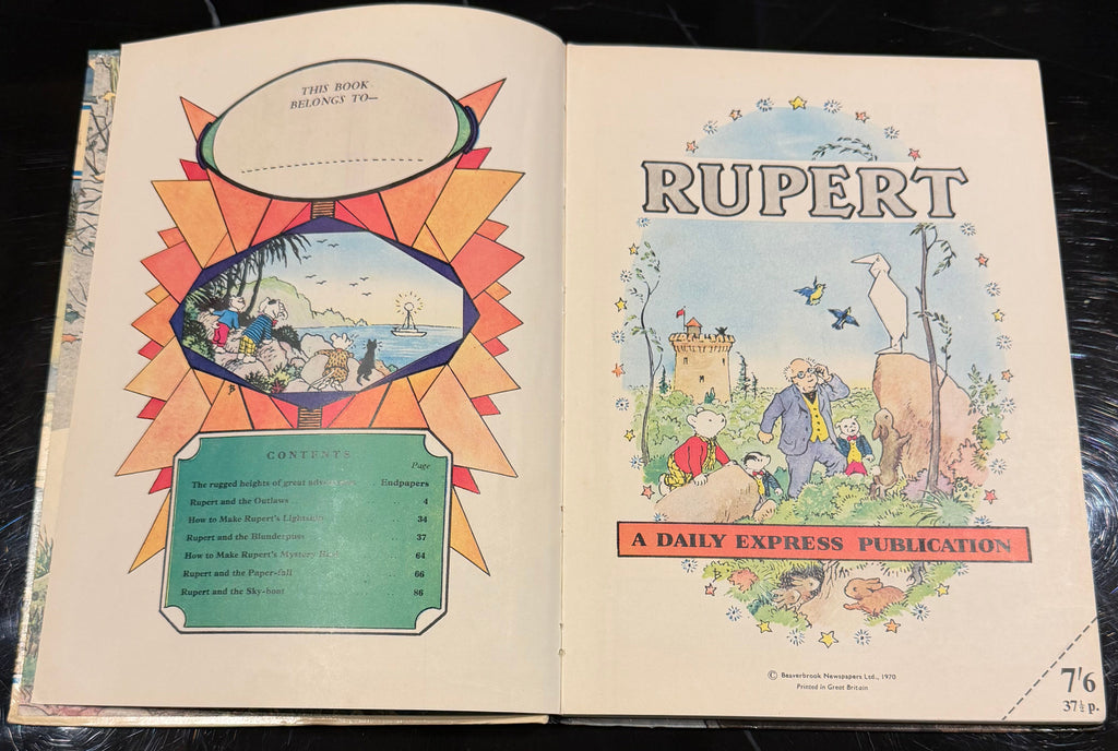 Vintage Rupert Bear Annual 1971 (Copyright 1970) Blank Box Unclipped Bestall Art