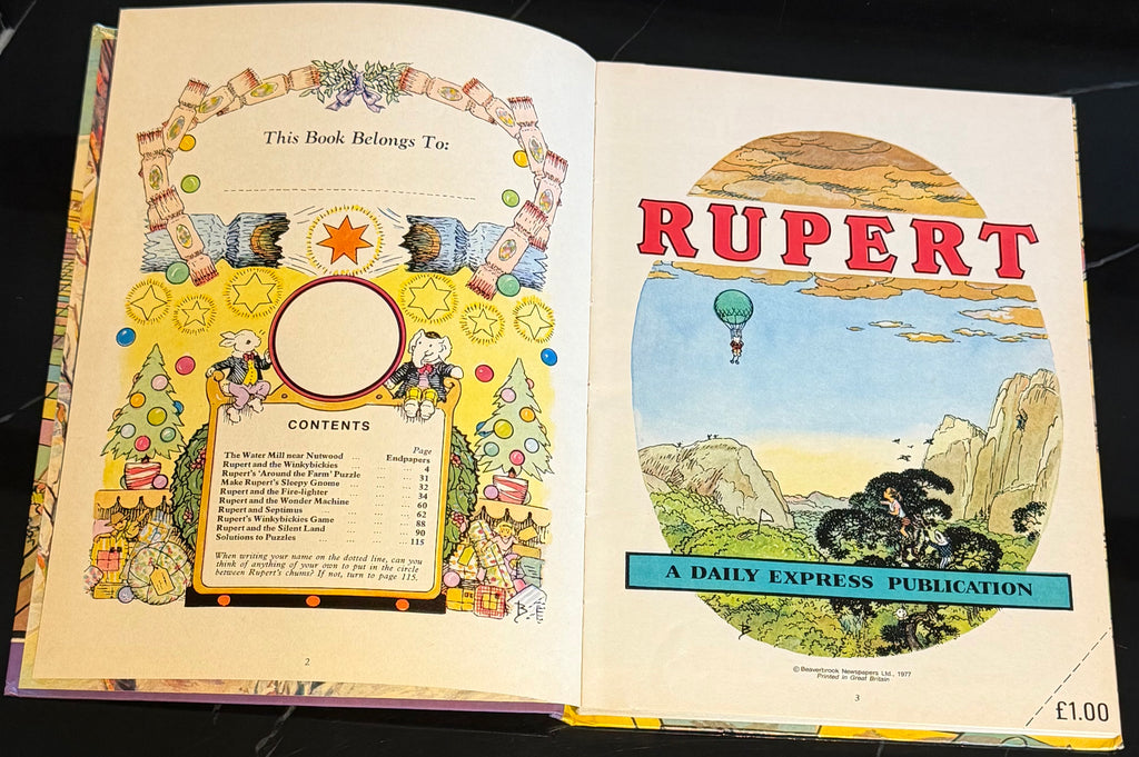 The Rupert Annual 1978 Edition Vintage Daily Express Hardback "Copyright 1977"