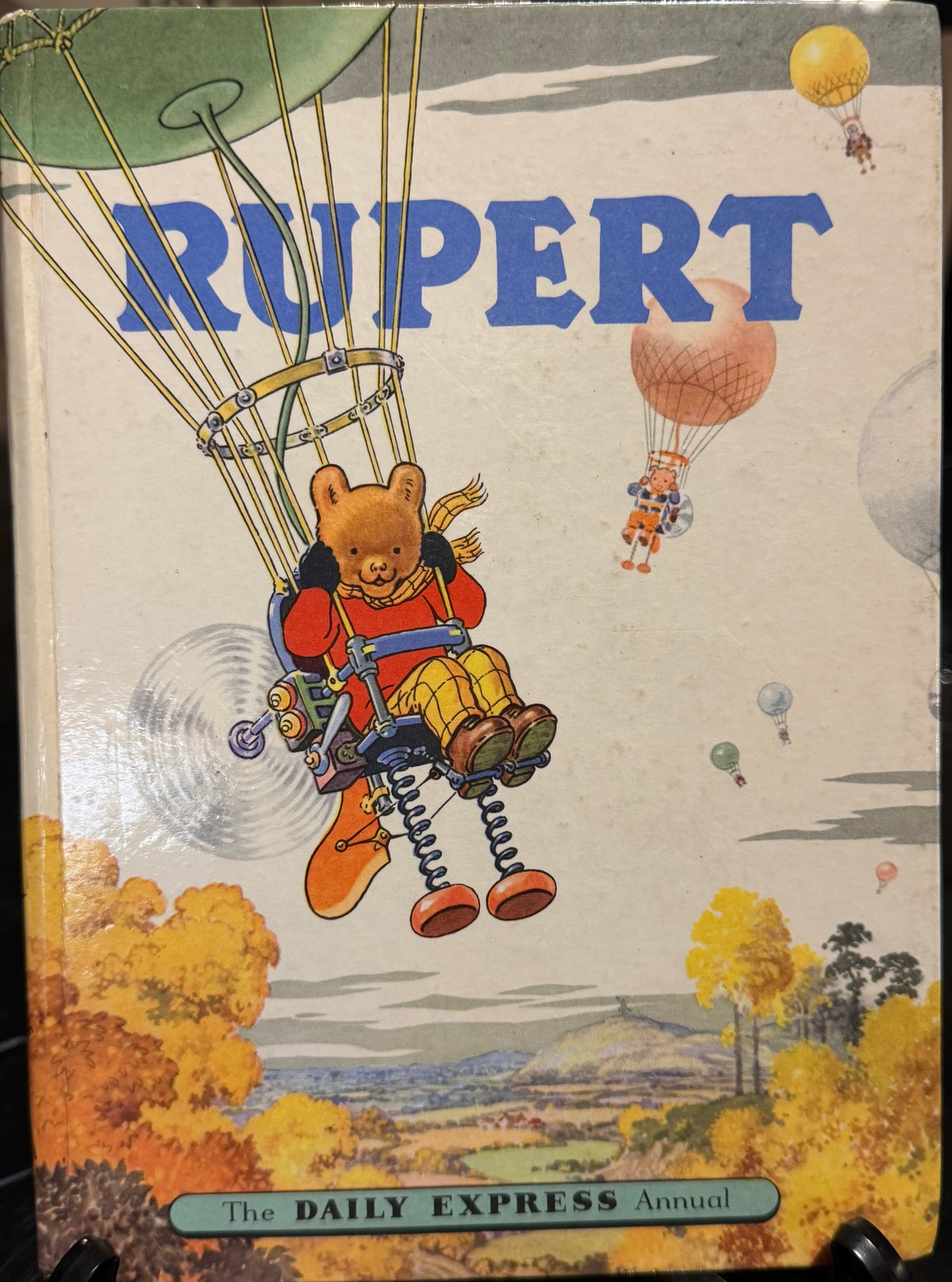 Vintage 1957 Rupert Bear Annual Daily Express Hardback Rare Flying Machine Cover