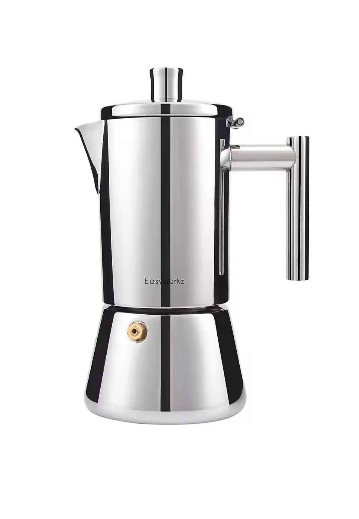 Italian Moka Top Espresso Maker Stainless Steel 6.8oz / 200ml
