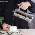 Italian Moka Top Espresso Maker Stainless Steel 6.8oz / 200ml