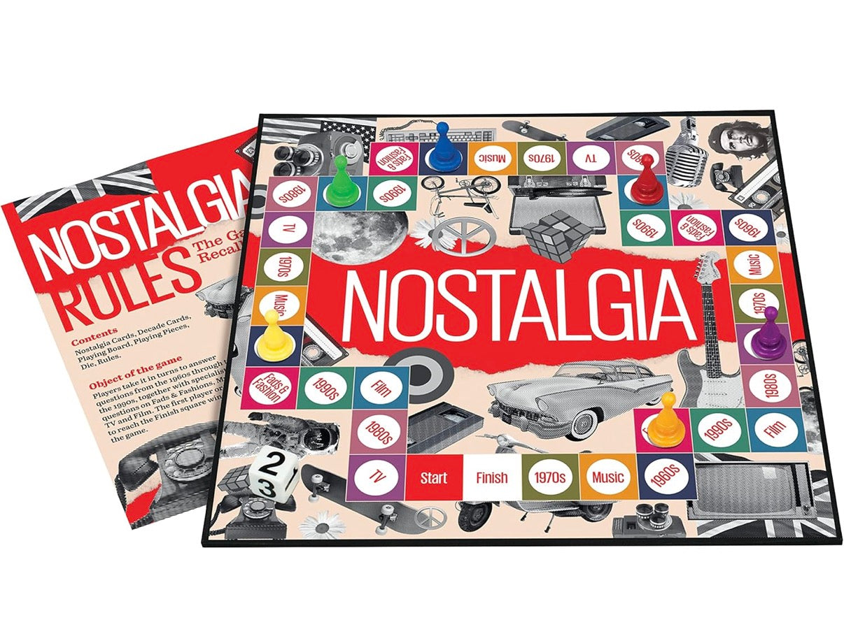 Cheatwell Games Nostalgia Board Game — British Quiz Game with 1000+ Questions