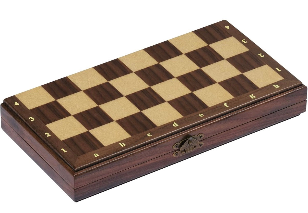 Goki Magnetic Chess Set in Wooden Hinged Case
