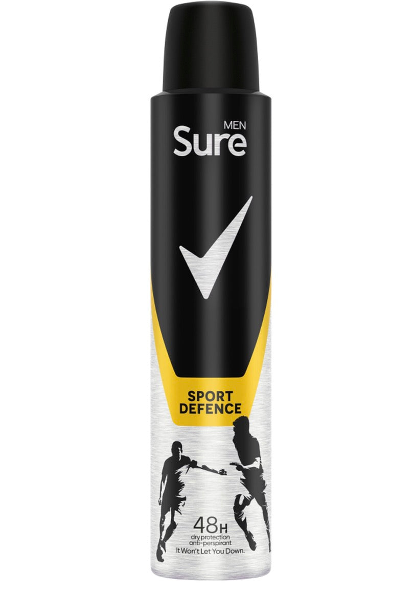 Sure Men 48hr Sport Defence Antiperspirant Deodorant Spray Pack of 6