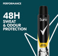 Sure Men 48hr Sport Defence Antiperspirant Deodorant Spray Pack of 6