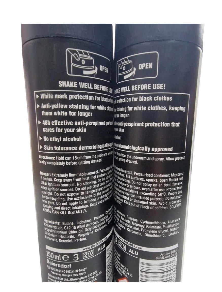Nivea Men Anti-Perspirant Black & White Invisible Original 6 x 150ml