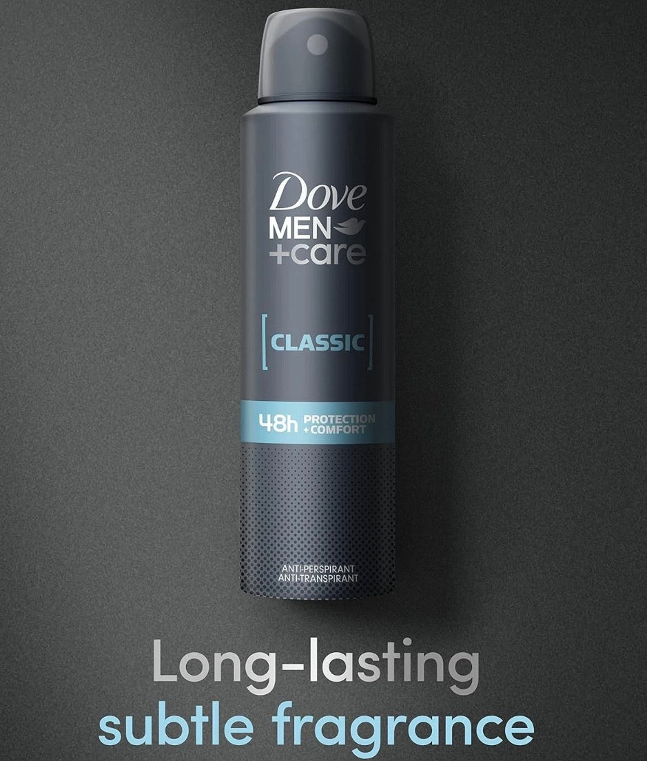 Dove Men+Care Classic 48H Anti-Perspirant Pack of 6 x 150ml