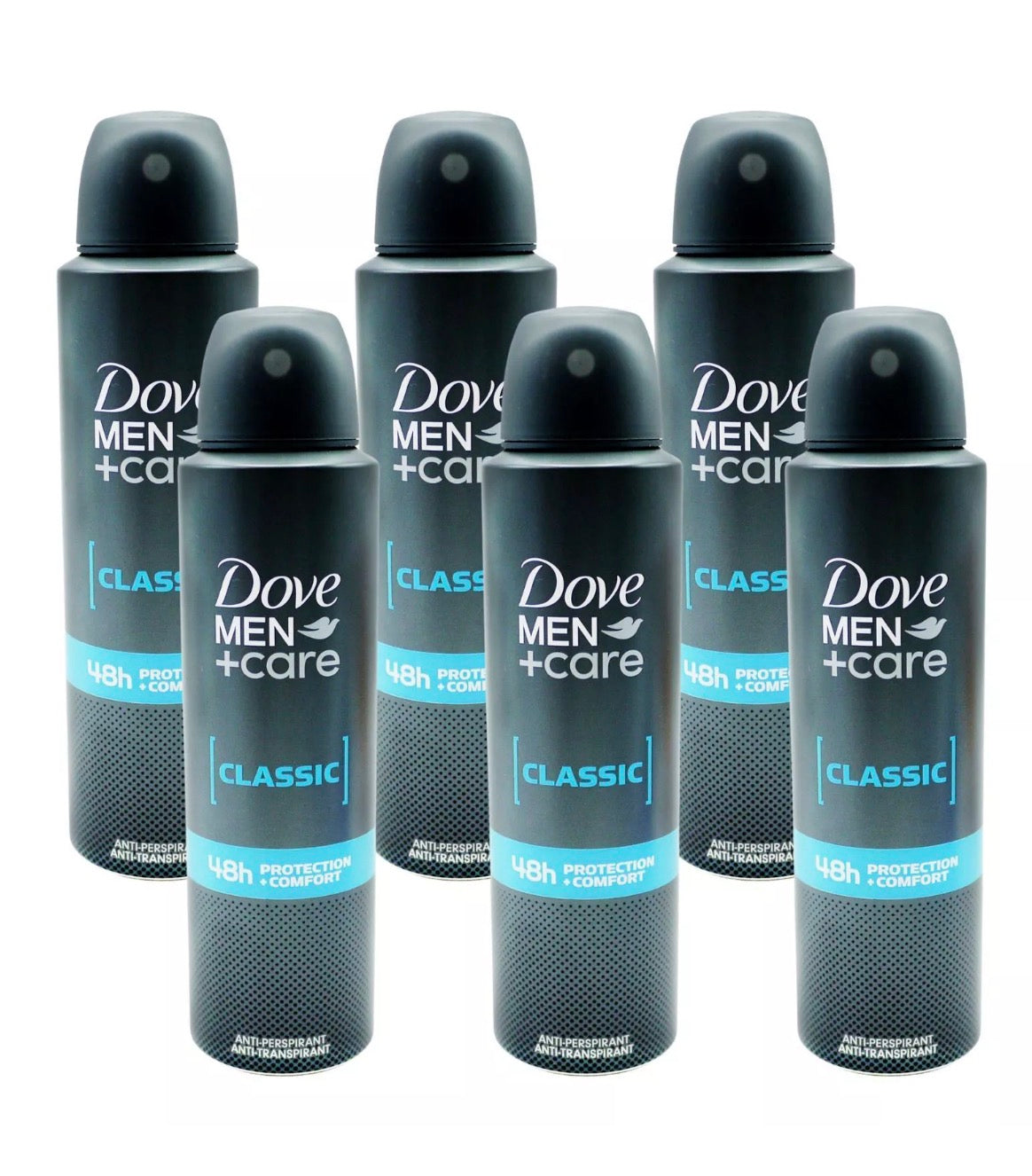 Dove Men+Care Classic 48H Anti-Perspirant Pack of 6 x 150ml