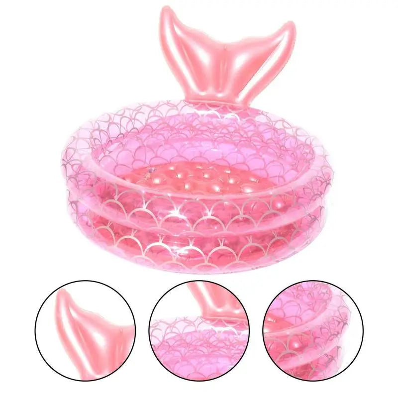 Inflatable Mermaid Paddling Pool for Kids | Hoot | 1.15m x 0.55m