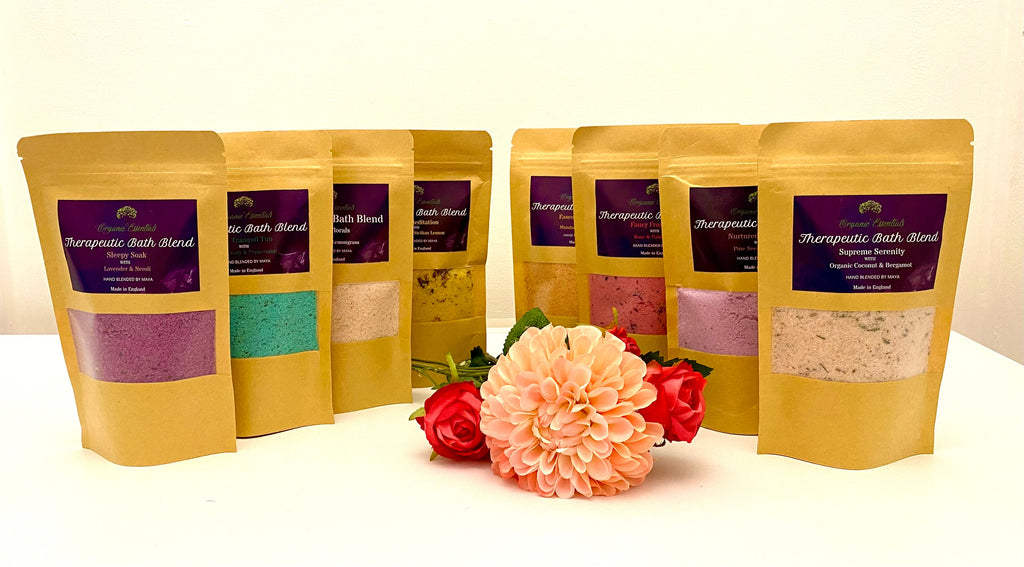 Organic Coconut & Bergamot Luxury Natural Bath Blend in Eco-Pouch-1