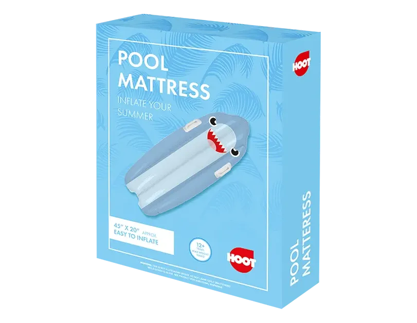 Inflatable Pool Mattress for Kids — Fun Beach & Pool Float (Shark or Ice Cream Design)